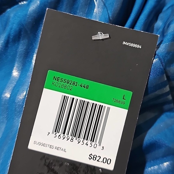 Nike Striped Cross Back Bikini Top Large NWT - Picture 2 of 10